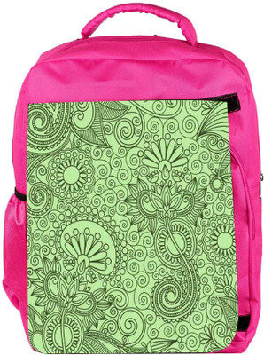 

Snoogg Eco Friendly Canvas Fabric Pattern Light Green Backpack Rucksack School Travel Unisex Casual Canvas Bag Bookbag Satchel 5 L Backpack(Pink)