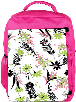 

Snoogg Eco Friendly Canvas White Leaves Pattern 2479 Backpack Rucksack School Travel Unisex Casual Canvas Bag Bookbag Satchel 5 L Backpack(Pink)
