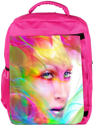 

Snoogg Eco Friendly Canvas Colorful Hair Woman 2769 Backpack Rucksack School Travel Unisex Casual Canvas Bag Bookbag Satchel 5 L Backpack(Pink)