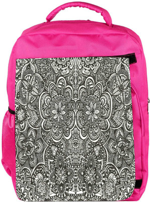 

Snoogg Eco Friendly Canvas Black And White Abstract Backpack Rucksack School Travel Unisex Casual Canvas Bag Bookbag Satchel 5 L Backpack(Pink)