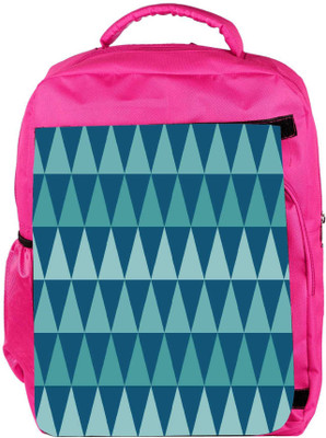 

Snoogg Eco Friendly Canvas Traingle Colourful Backpack Rucksack School Travel Unisex Casual Canvas Bag Bookbag Satchel 5 L Backpack(Pink)