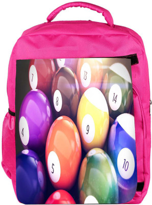 

Snoogg Eco Friendly Canvas Billiard Balls Designer Backpack Rucksack School Travel Unisex Casual Canvas Bag Bookbag Satchel 5 L Backpack(Pink)
