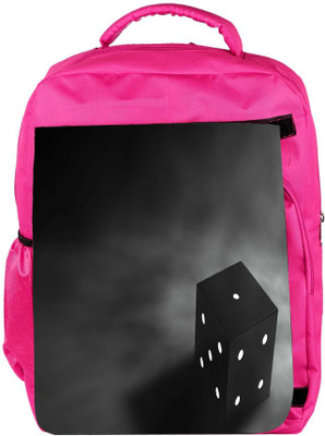 

Snoogg Eco Friendly Canvas Abstract Dice Designer Backpack Rucksack School Travel Unisex Casual Canvas Bag Bookbag Satchel 5 L Backpack(Pink)