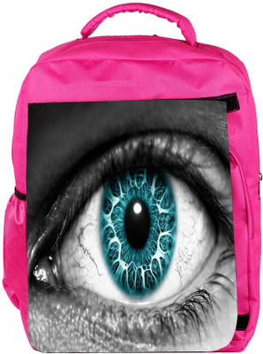 

Snoogg Eco Friendly Canvas Blue Eyes Designer Backpack Rucksack School Travel Unisex Casual Canvas Bag Bookbag Satchel 5 L Backpack(Pink)