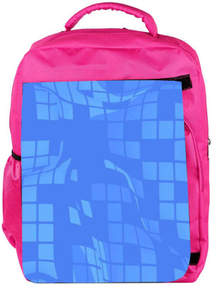 

Snoogg Eco Friendly Canvas Sky Blue Checkered Pattern 2476 Backpack Rucksack School Travel Unisex Casual Canvas Bag Bookbag Satchel 5 L Backpack(Pink)