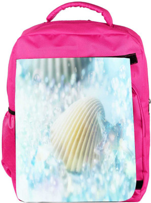 

Snoogg Eco Friendly Canvas Blue Shell Designer Backpack Rucksack School Travel Unisex Casual Canvas Bag Bookbag Satchel 5 L Backpack(Pink)
