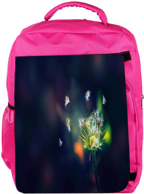 

Snoogg Eco Friendly Canvas Dandelion Photography Designer Backpack Rucksack School Travel Unisex Casual Canvas Bag Bookbag Satchel 5 L Backpack(Pink)