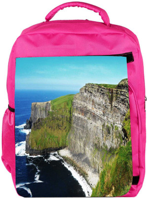 

Snoogg Eco Friendly Canvas Mountain Side View Designer Backpack Rucksack School Travel Unisex Casual Canvas Bag Bookbag Satchel 5 L Backpack(Pink)