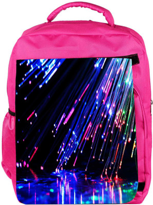

Snoogg Eco Friendly Canvas Fiber Optics Backpack Rucksack School Travel Unisex Casual Canvas Bag Bookbag Satchel 5 L Backpack(Pink)