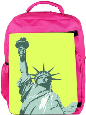 

Snoogg Eco Friendly Canvas Statue Of Liberty Backpack Rucksack School Travel Unisex Casual Canvas Bag Bookbag Satchel 5 L Backpack(Pink)