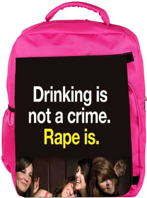 

Snoogg Eco Friendly Canvas Rape Crisis Christmas 2926 Backpack Rucksack School Travel Unisex Casual Canvas Bag Bookbag Satchel 5 L Backpack(Pink)