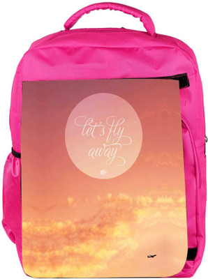 

Snoogg Eco Friendly Canvas Fly Away Abstract Quote Backpack Rucksack School Travel Unisex Casual Canvas Bag Bookbag Satchel 5 L Backpack(Pink)