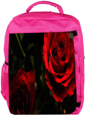 

Snoogg Eco Friendly Canvas Red Rose Designer Backpack Rucksack School Travel Unisex Casual Canvas Bag Bookbag Satchel 5 L Backpack(Pink)