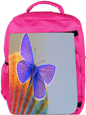 

Snoogg Eco Friendly Canvas Purple Butterfly Designer Backpack Rucksack School Travel Unisex Casual Canvas Bag Bookbag Satchel 5 L Backpack(Pink)