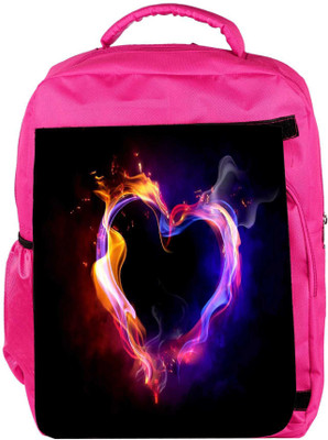 

Snoogg Eco Friendly Canvas Abstract Heart Designer Backpack Rucksack School Travel Unisex Casual Canvas Bag Bookbag Satchel 5 L Backpack(Pink)