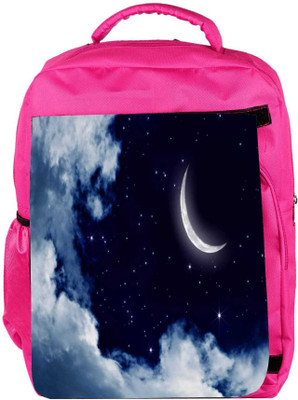 

Snoogg Eco Friendly Canvas Moon And Stars 2659 Backpack Rucksack School Travel Unisex Casual Canvas Bag Bookbag Satchel 5 L Backpack(Pink)