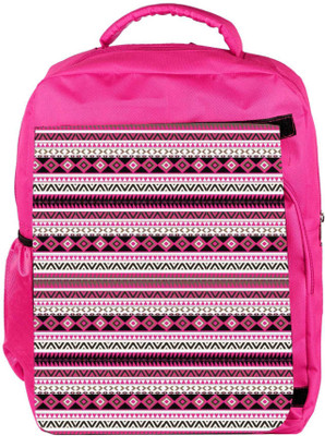 

Snoogg Eco Friendly Canvas Loud Aztec Pink And Black Backpack Rucksack School Travel Unisex Casual Canvas Bag Bookbag Satchel 5 L Backpack(Pink)