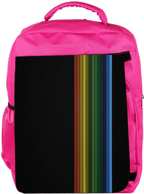 

Snoogg Eco Friendly Canvas Simple Lines Vector Designer Backpack Rucksack School Travel Unisex Casual Canvas Bag Bookbag Satchel 5 L Backpack(Pink)