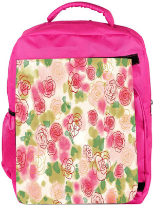 

Snoogg Eco Friendly Canvas Flower Style Backpack Rucksack School Travel Unisex Casual Canvas Bag Bookbag Satchel 5 L Backpack(Pink)