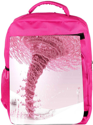 

Snoogg Eco Friendly Canvas Pink Cyclone Designer Backpack Rucksack School Travel Unisex Casual Canvas Bag Bookbag Satchel 5 L Backpack(Pink)