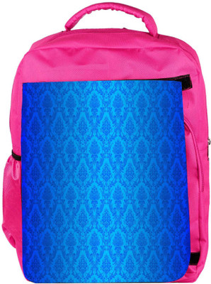 

Snoogg Eco Friendly Canvas Abstract Blue Pattern Design Designer Backpack Rucksack School Travel Unisex Casual Canvas Bag Bookbag Satchel 5 L Backpack(Pink)