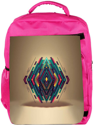 

Snoogg Eco Friendly Canvas Diamond Shape Abstract Designer Backpack Rucksack School Travel Unisex Casual Canvas Bag Bookbag Satchel 5 L Backpack(Pink)