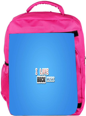 

Snoogg Eco Friendly Canvas I Love Rock Music Designer Backpack Rucksack School Travel Unisex Casual Canvas Bag Bookbag Satchel 5 L Backpack(Pink)