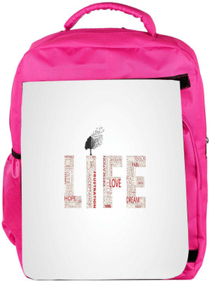 

Snoogg Eco Friendly Canvas Life Designer Backpack Rucksack School Travel Unisex Casual Canvas Bag Bookbag Satchel 5 L Backpack(Pink)
