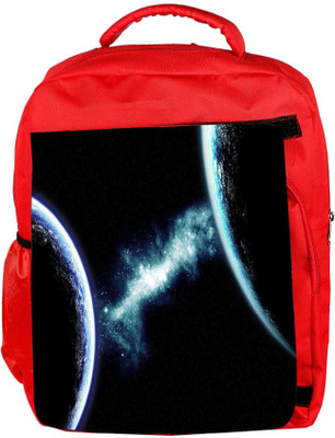 

Snoogg Eco Friendly Canvas Deep Space Backpack Rucksack School Travel Unisex Casual Canvas Bag Bookbag Satchel 5 L Laptop Backpack(Red)