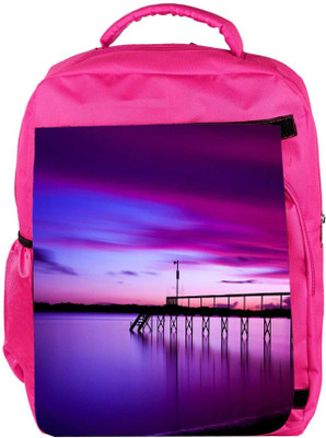 

Snoogg Eco Friendly Canvas Lake View Place Designer Backpack Rucksack School Travel Unisex Casual Canvas Bag Bookbag Satchel 5 L Backpack(Pink)