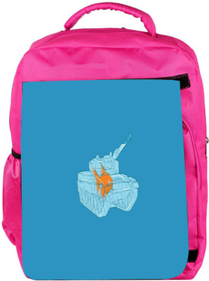 

Snoogg Eco Friendly Canvas Goldfish In A Tank Bowl Designer Backpack Rucksack School Travel Unisex Casual Canvas Bag Bookbag Satchel 5 L Backpack(Pink)