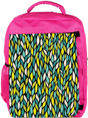 

Snoogg Eco Friendly Canvas A Seamless Leaf Pattern Backpack Rucksack School Travel Unisex Casual Canvas Bag Bookbag Satchel 5 L Backpack(Pink)
