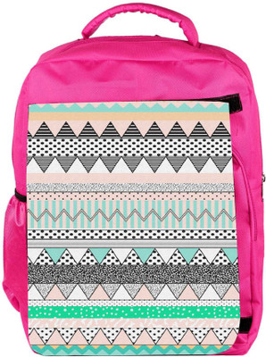 

Snoogg Eco Friendly Canvas Polka Wave Aztec Backpack Rucksack School Travel Unisex Casual Canvas Bag Bookbag Satchel 5 L Backpack(Pink)