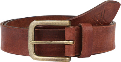 

Aditi Wasan Men Casual Brown Genuine Leather Belt, Wash brown