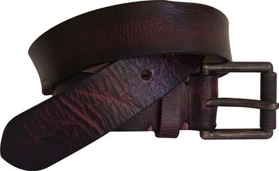 

VINAY AND VIJAY Men Casual Brown Genuine Leather Belt