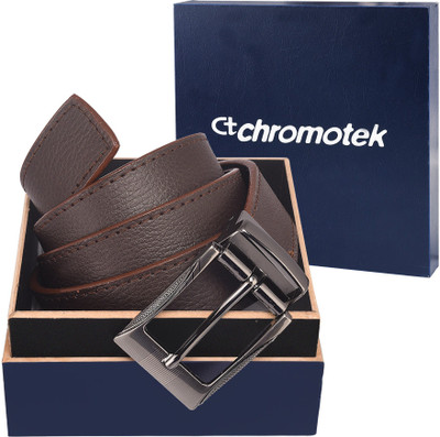 

chromotek Men Casual Brown Artificial Leather Belt