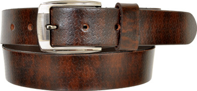 

A S Leather Men Casual Brown Genuine Leather Belt