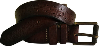 

VINAY AND VIJAY Men Casual Brown Genuine Leather Belt