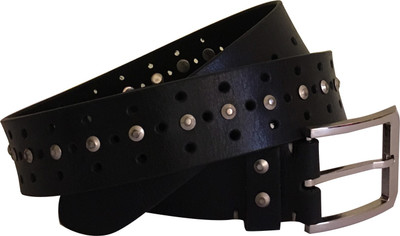 

VINAY AND VIJAY Men Casual Black Genuine Leather Belt