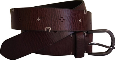 

VINAY AND VIJAY Men Casual Brown Genuine Leather Belt