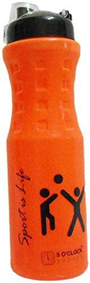 

5 O'Clock Sports Thirsty Que Water Bottle - 700ml -Light Weight Cycling Bottle Sleek Design- Perfect for Outdoor Sports 700 ml Sipper(Pack of 1, Orange)
