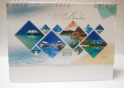 

Indigo Creatives Sunny102 2018 Table Calendar(Multicolor, Beaches Sea)