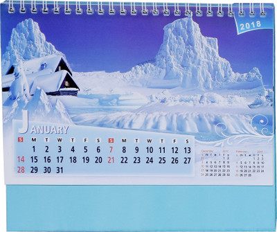 

Indigo Creatives Sunny109 2018 Table Calendar(Multicolor, Snow White Beautiful)