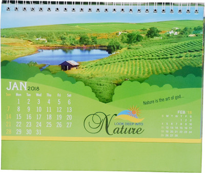 

Indigo Creatives Sunny107 2018 Table Calendar(Multicolor, Nature Beautiful Landscape)