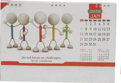 

Indigo Creatives Sunny104 2018 Table Calendar(Multicolor, Office Work Motivational)