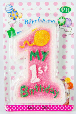 

Pari Collection MY FIRST BIRTHDAY CANDLE (PACK OF 1) Candle(Multicolor, Pack of 1)