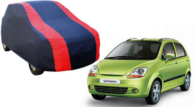 Shompy Car Cover For Chevrolet Spark (With Mirror Pockets)(Blue)