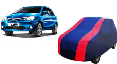 FASTEST Car Cover For Toyota Etios Liva (Without Mirror Pockets)(Blue, Red)