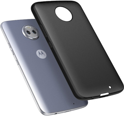 S-Softline Back Cover for Motorola Moto X4(Black, Silicon)