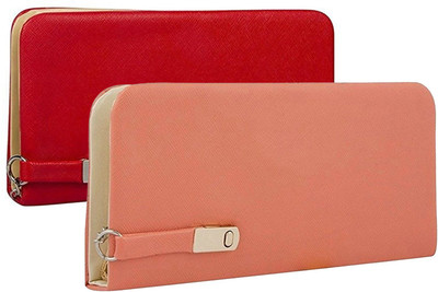 

Mammon Casual Pink, Red Clutch